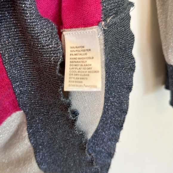Charlotte Tarantola Multicolored Metallic Sweatshirt-Look Sweater XS - Picture 5 of 5